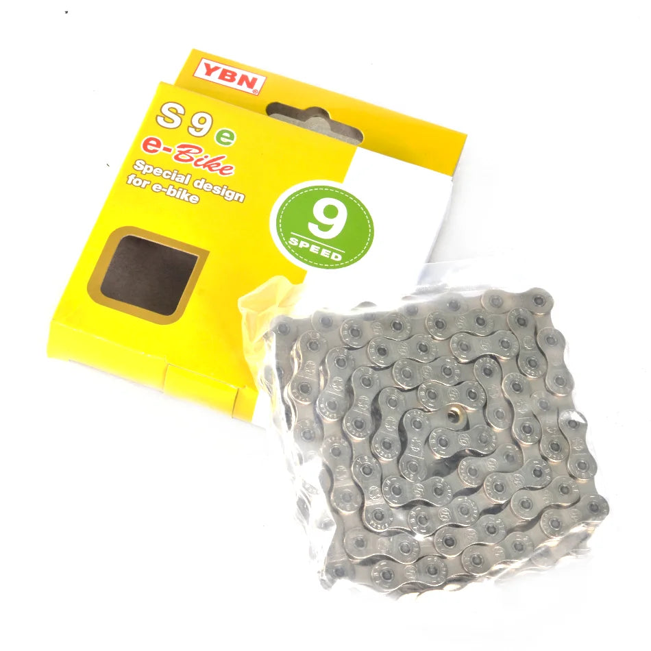 YBN E-Bike Chain 8 9 10 11 12 Speed Velocidade Special Design 136 Links Chains 9V 10V 11V 12V for SHINANO Mid-Motor BOSCH E-Bike