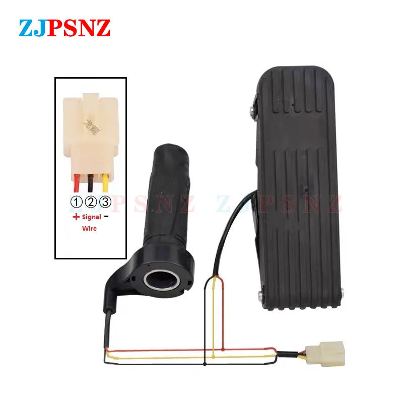 Foot Pedal 2Pin 3Pin Electric Bike Scooter Throttle E-bike Electric Tricycle Accelerator Pedal Speed Control Motorcycle Throttle