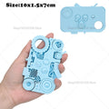 3D Printed 12 -in-1Fidget  Multi-Texture Anxiety Relief Gadget,Desk Fidget Pad for Focus Calm，Stress Relief Gadget for Adults
