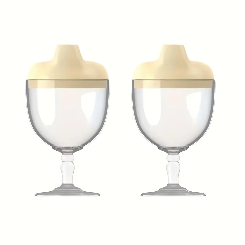 1pc Fun Party Cup for Kids,Cheerful Baby Wine Sippy Cup,Juice Milk Water Training Cup,Plastic Goblet Chalices for Birthday Party