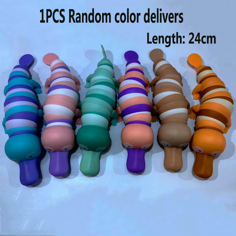 2025 New Fidget Slug Toy for children  3D Colorful Sensory Slug Relieves Fun Decompression Toy Creative Twist Fox/Ant/Fidget Toy