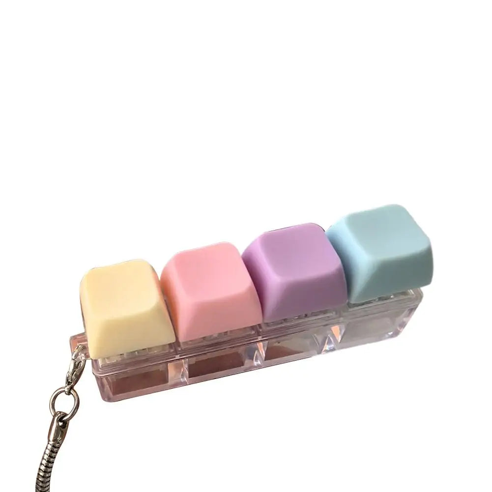 Fidget Decompression 1/4/9 Keyboard Key Toy Anti Stress Finger Keyboard Games For Adults Antistress Toys Boys Girls Keychain