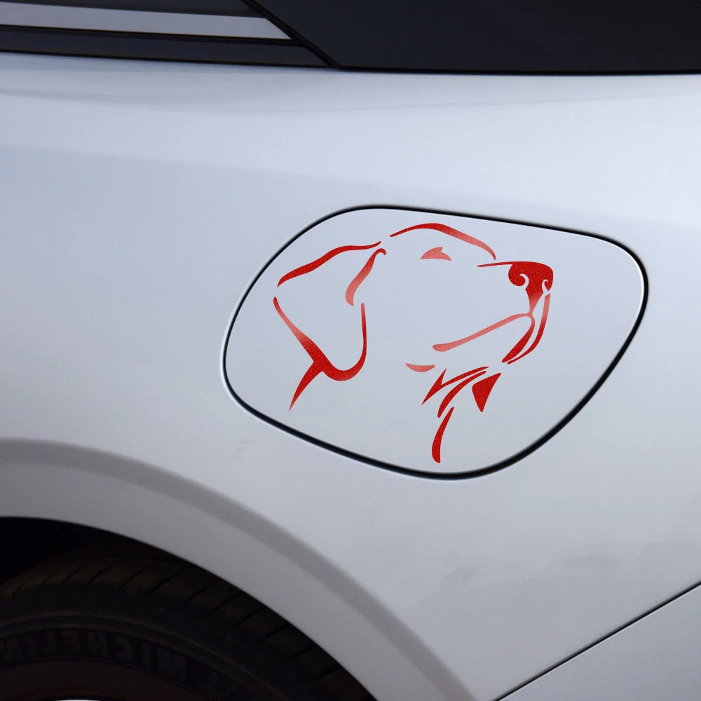 14x12cm Labrador Auto reflektierende Aufkleber Auto Vinyl Film niedlichen Hund Aufkleber für Fahrzeug fenster Motorrad Laptop Auto Zubehör