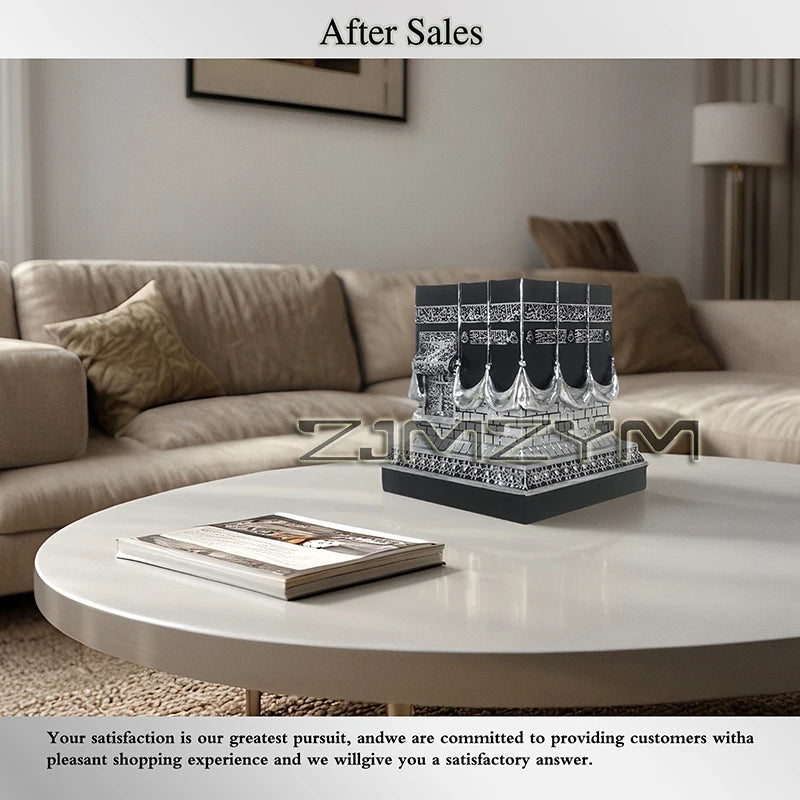Kaaba Replica Model Islamic Muslim Turkish Ramadan Eid Islamic Gifts Home Decorations Imitation Metal Decoration