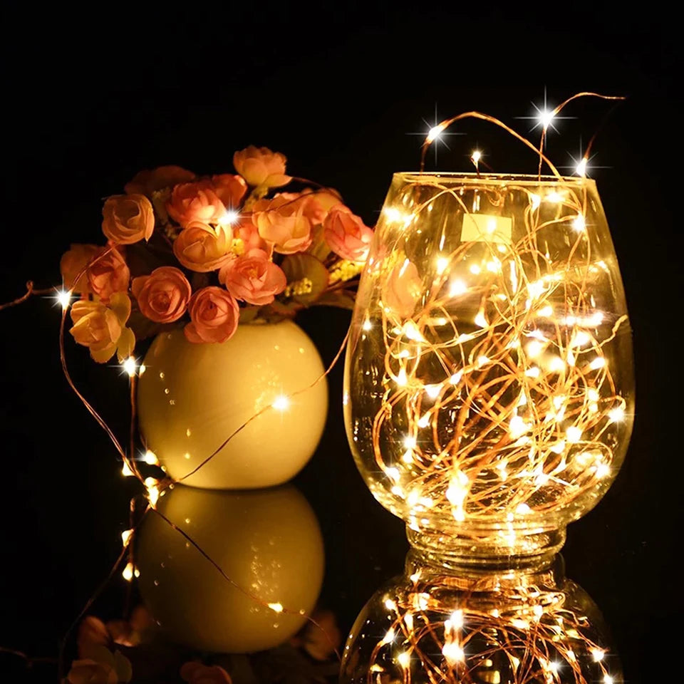 10/PCS 5M/3M LED Lantern Christmas Fairy Tale Lamp Lantern Cake Gift Box Creative Star String Light Battery Copper Wire Light