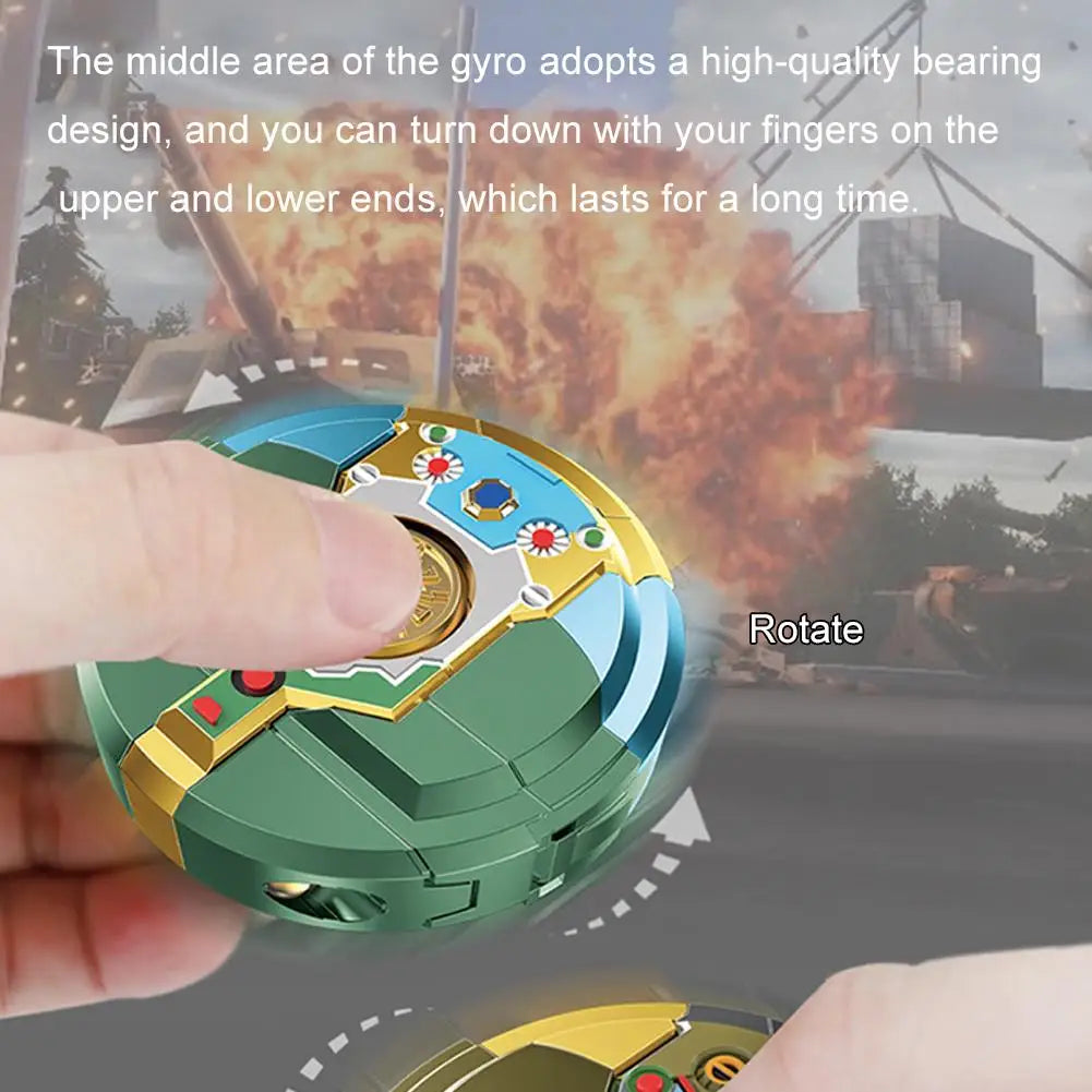 Transformable Fidget Spinners Funny Sensory Fidget Toys Deformable DIY Round to Robot Fingertip Toys for Kids Party Gifts