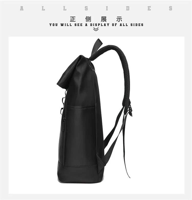 Europa und die Vereinigten Staaten: Neuer Roll-Top-Rucksack für Herren, Business- und Freizeitrucksack mit Rollverschluss.