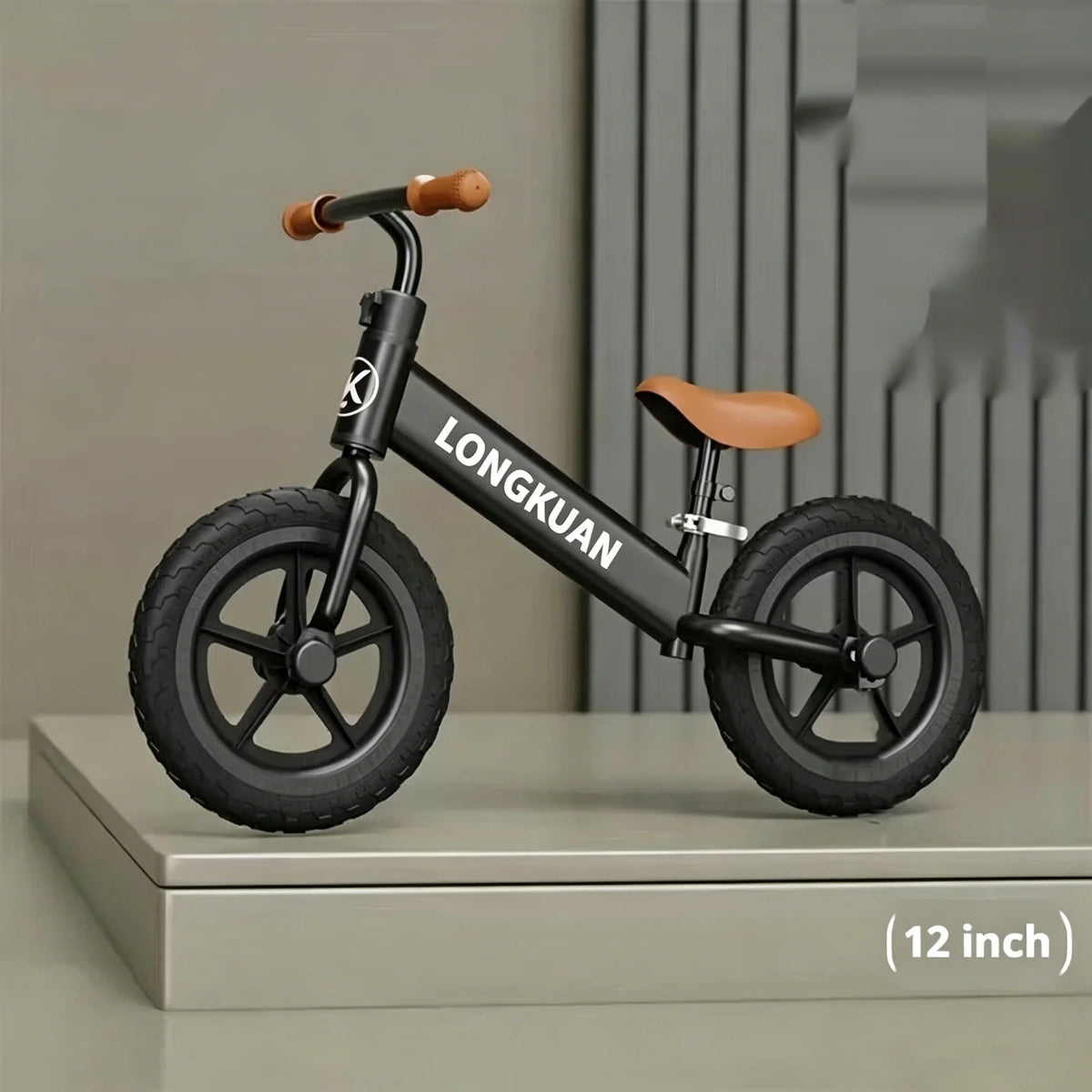 12 Inches Balance Bike High Carbon Steel Frame Adjustable Handlebar Adjustable Seat Two Wheeled Gliding Push Bike Outdoor Riding