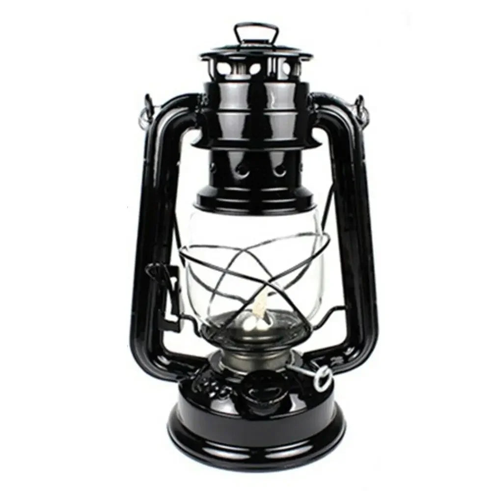1PC Retro Lantern Home Table Decoration Lamp Outdoor Picnic Hand-Held Lights Metal Hurricane Oil for Dinner Decoration Lamps