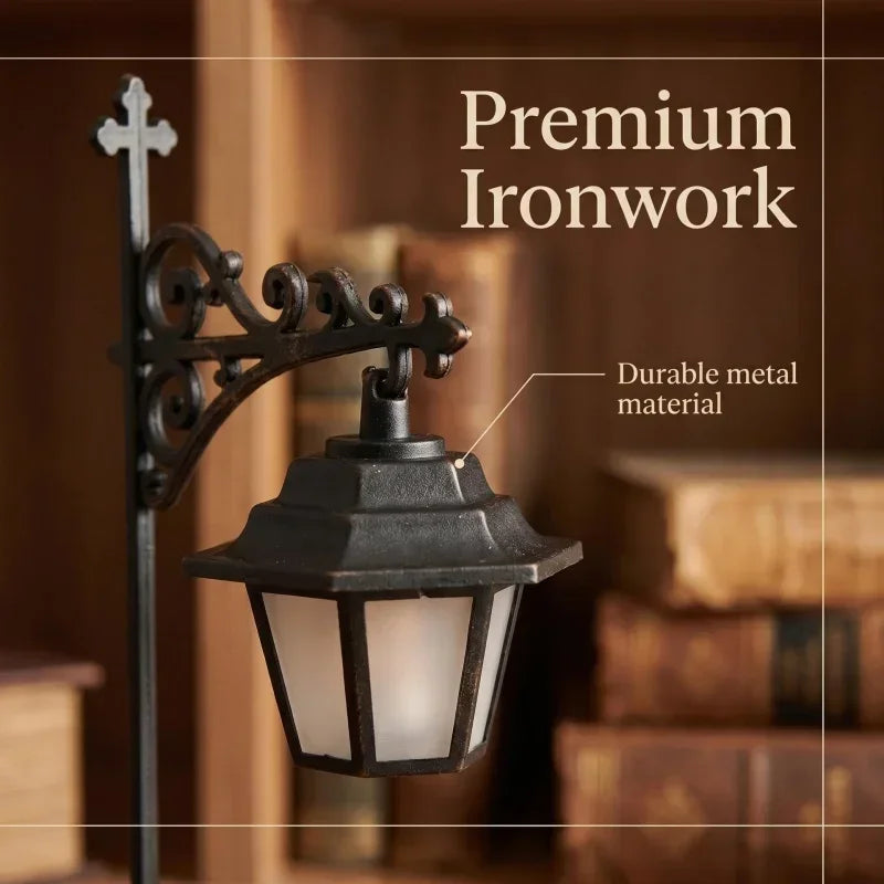 Library Lantern-Decorative Bookshelf Lighting, Reading Book Shelf Lights for Bookworms, Antique Led Books Nook Lamp Ornament