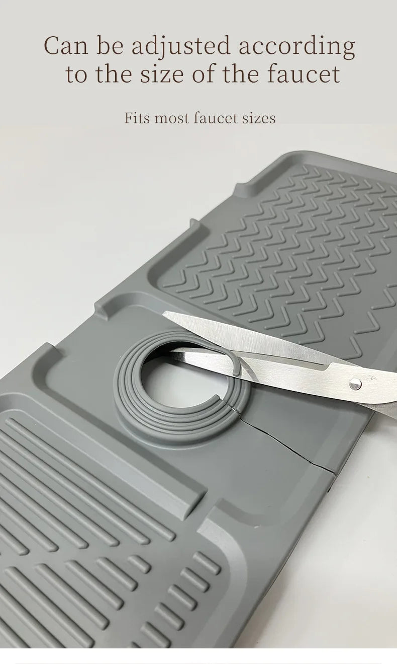 Kitchen Tools Silicone Faucet Drain Pad Slope Drain Pad Storage Pad Foldable Wash Table Waterproof Pad