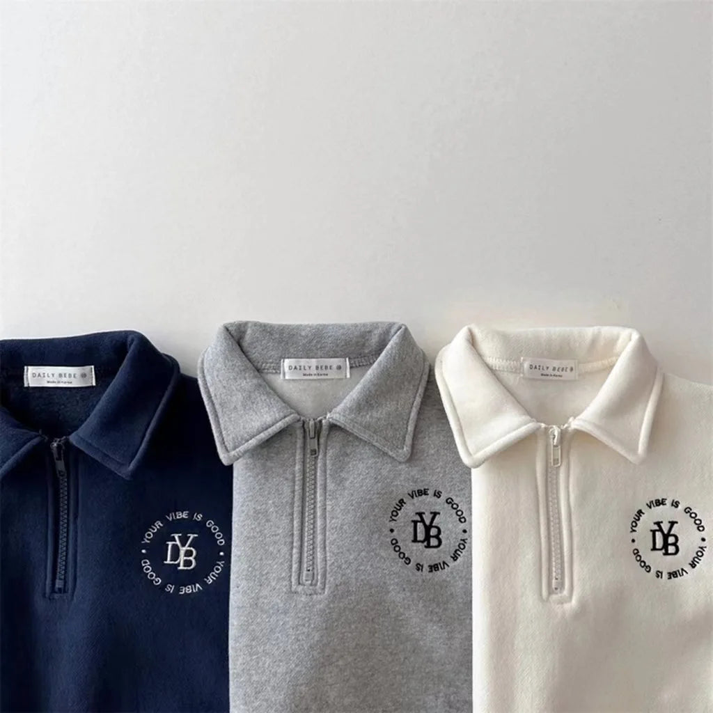 2025 Winter New Baby Long Sleeve Warm Clothes Set Infant Boy Fleece Sweatshirt + Pants 2pcs Suit Plus Velvet Toddler Outfits