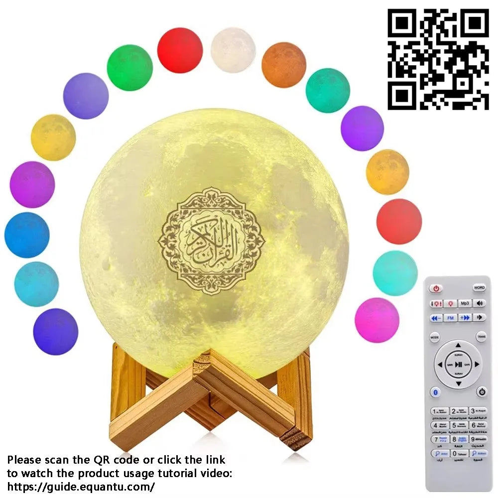 Quran Islam Arabic Koran Muslim Ramadan Azan Wireless Portable Bluetooth Speaker Bright Night Light Lamp Holy Islamic Arab Music