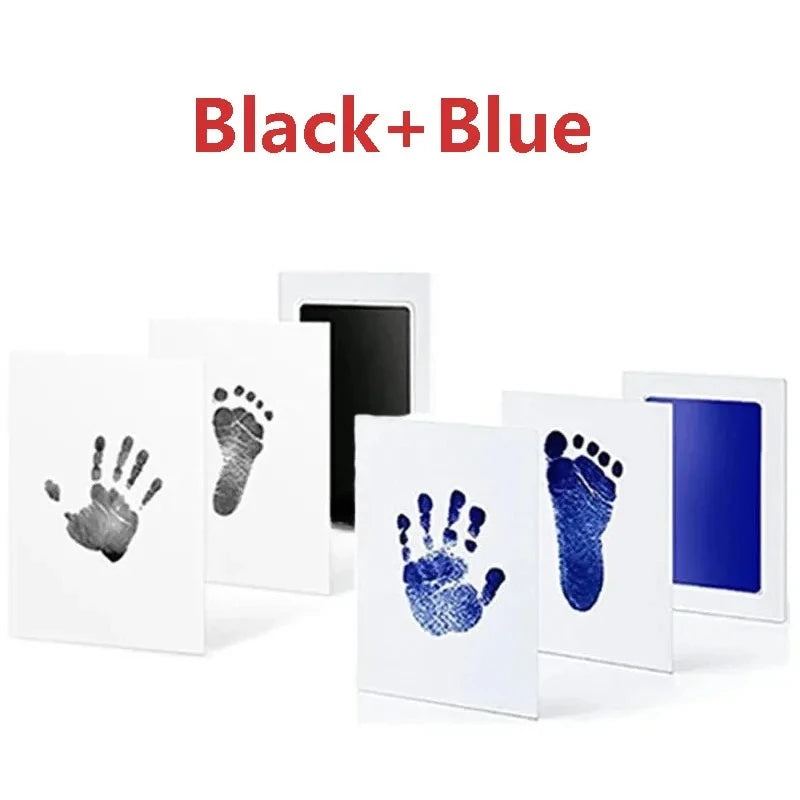 2 Set Baby Handprint Footprints Ink Pads Safe Non-toxic No-Touch Skin Inkless Inkpad Kits Pet Cat Dog Paw Prints Souvenirs Gifts