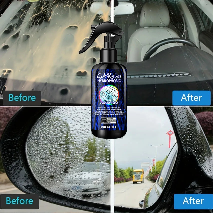 Auto-Glas-Anti-Regen-Spray, wasserabweisende Beschichtung, wasserdichter, regenfester, beschlagfreier Glasreiniger, Auto-Windschutzscheiben-Reiniger