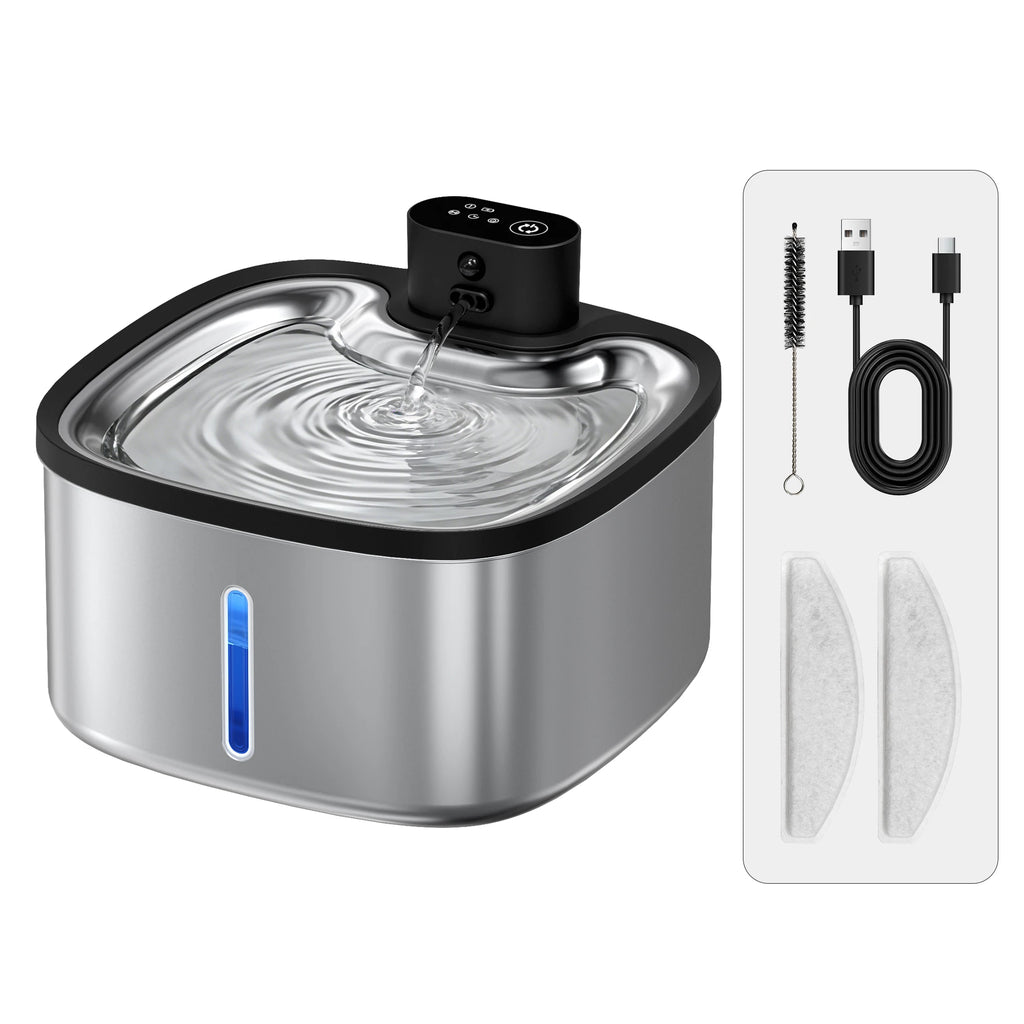 Smart Cat Water Fountain 3.5L Wireless Pet Water Purifier with Motion Sensor Automatic Filtering Large 4000mAh Battery Mute Pump