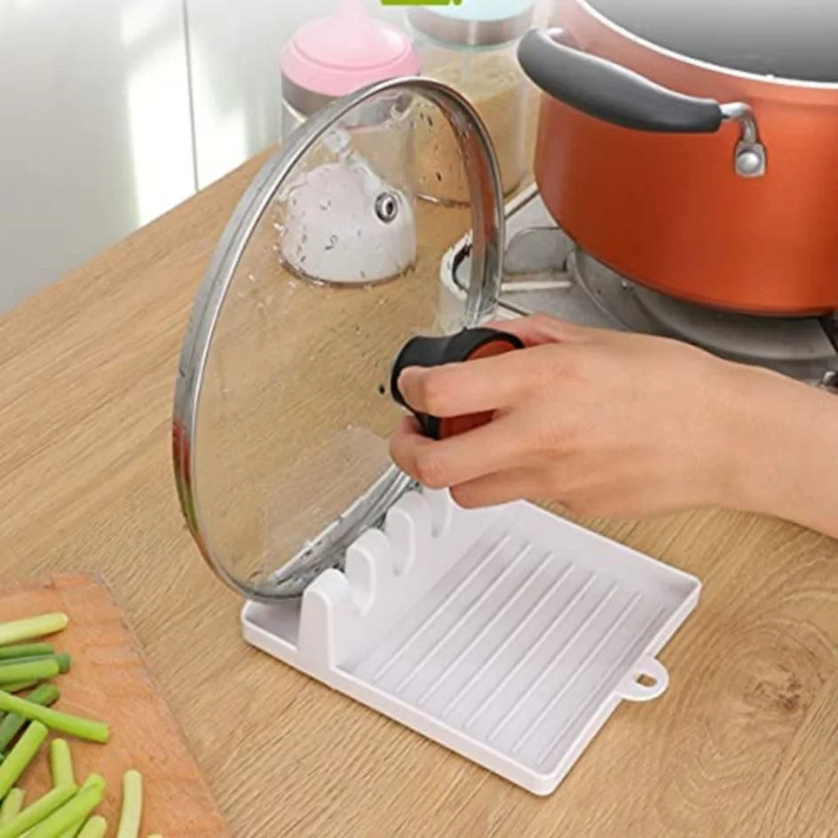 Kitchen Spatula Rack Pot Lid Rack Shelves Countertop Shovel Spoon Shelf Soup Spoon Pad Put Soup Spoon Chopsticks Holder