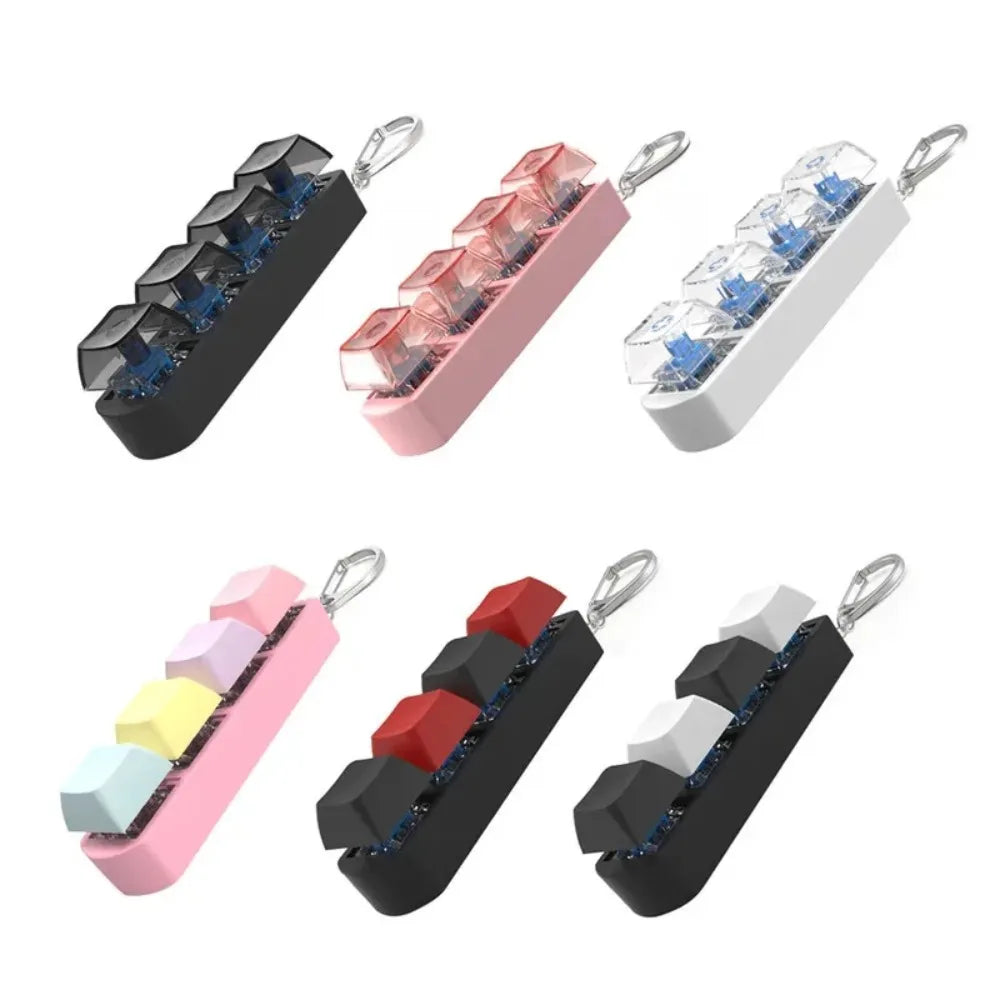 Popular Fidget Keyboard Pop It, Transparent Button Toy Spinning Top Style, Party Gift, Stress Relief for Adults Office Use