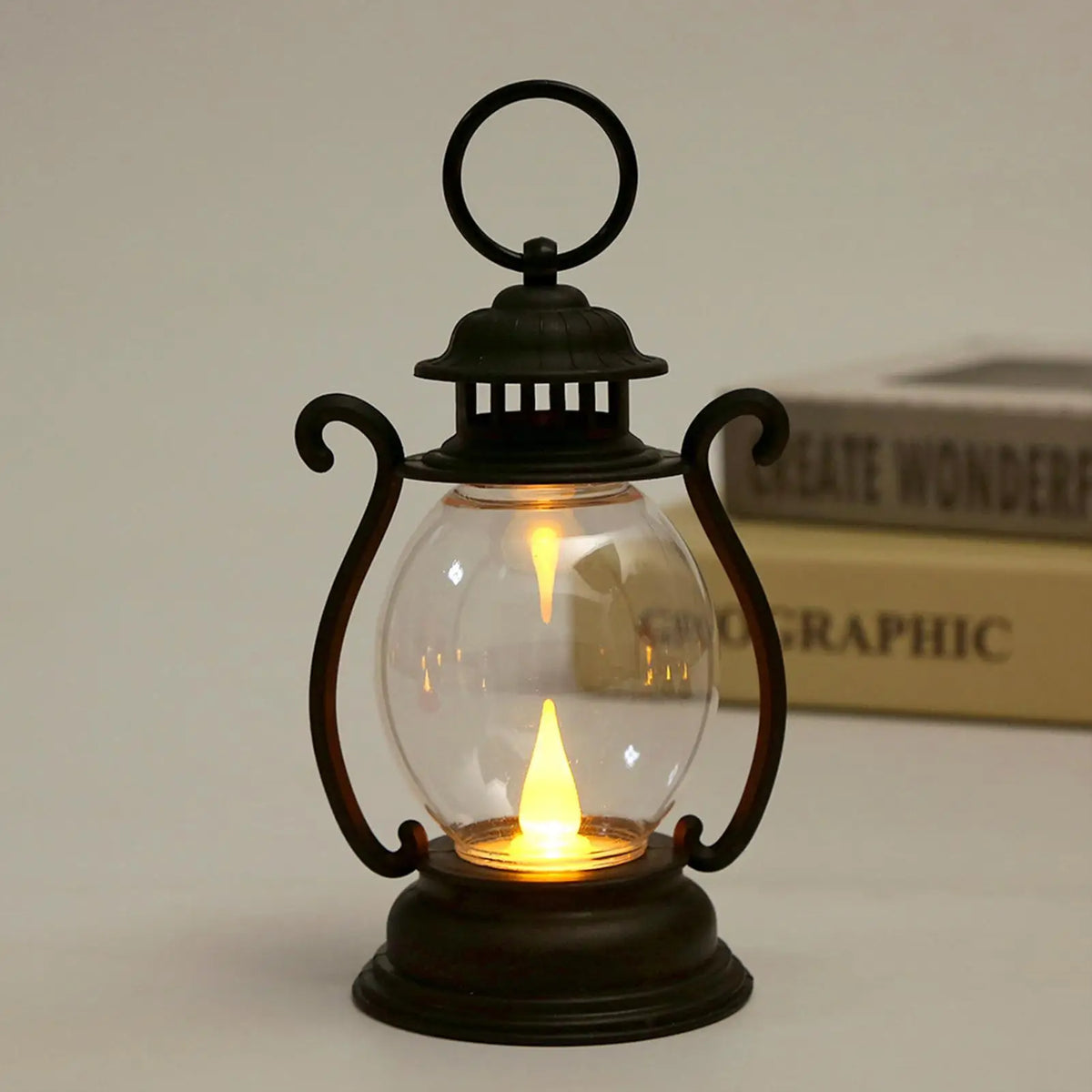 Led Retro Glowing Pony Lantern 2025 Christmas Halloween Simulation Cande Light Lamp Party Supplies Home Decorations