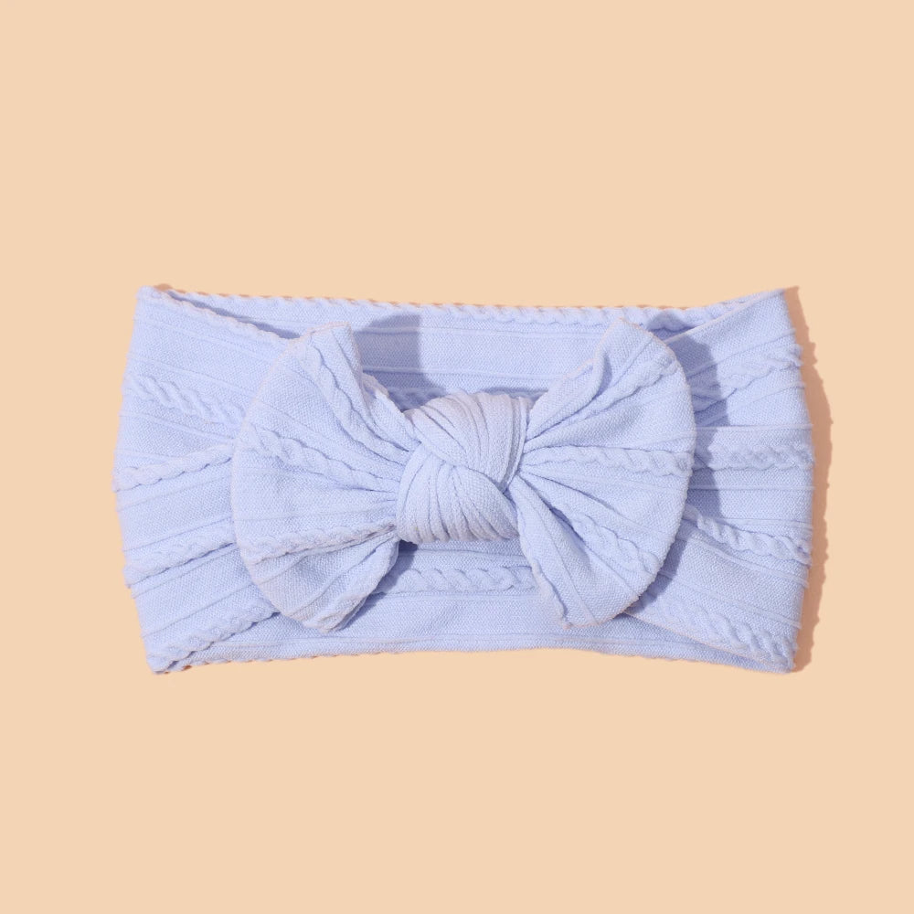 1Pcs Newborn Baby Headband For Girls Elastic Knit Children Turban Baby Bows Soft Nylon Kids Headwear Hair Accessories 32 Colors