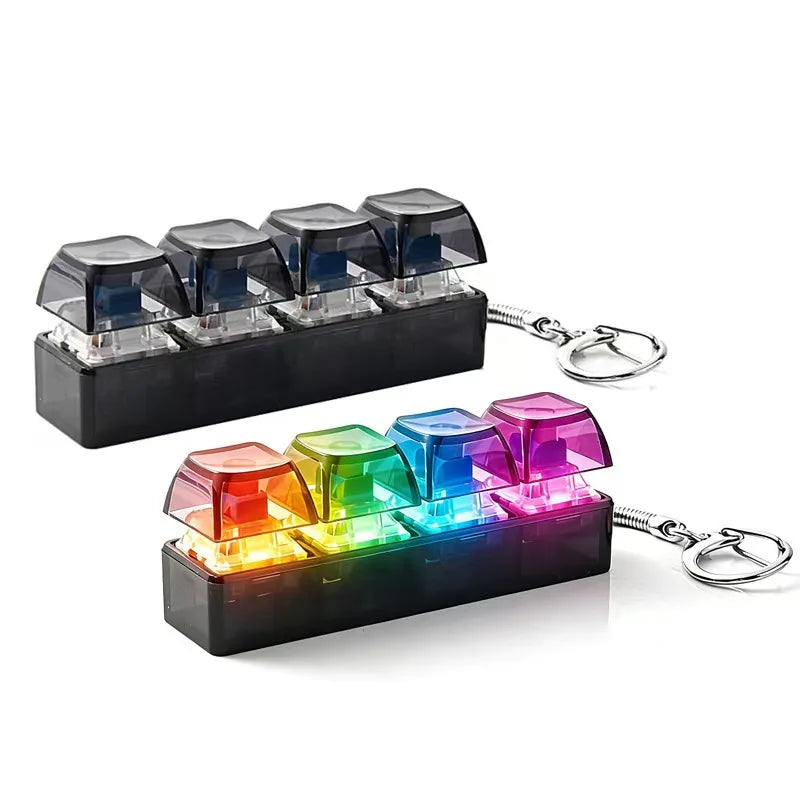 Popular Fidget Keyboard Pop It, Transparent Button Toy Spinning Top Style, Party Gift, Stress Relief for Adults Office Use