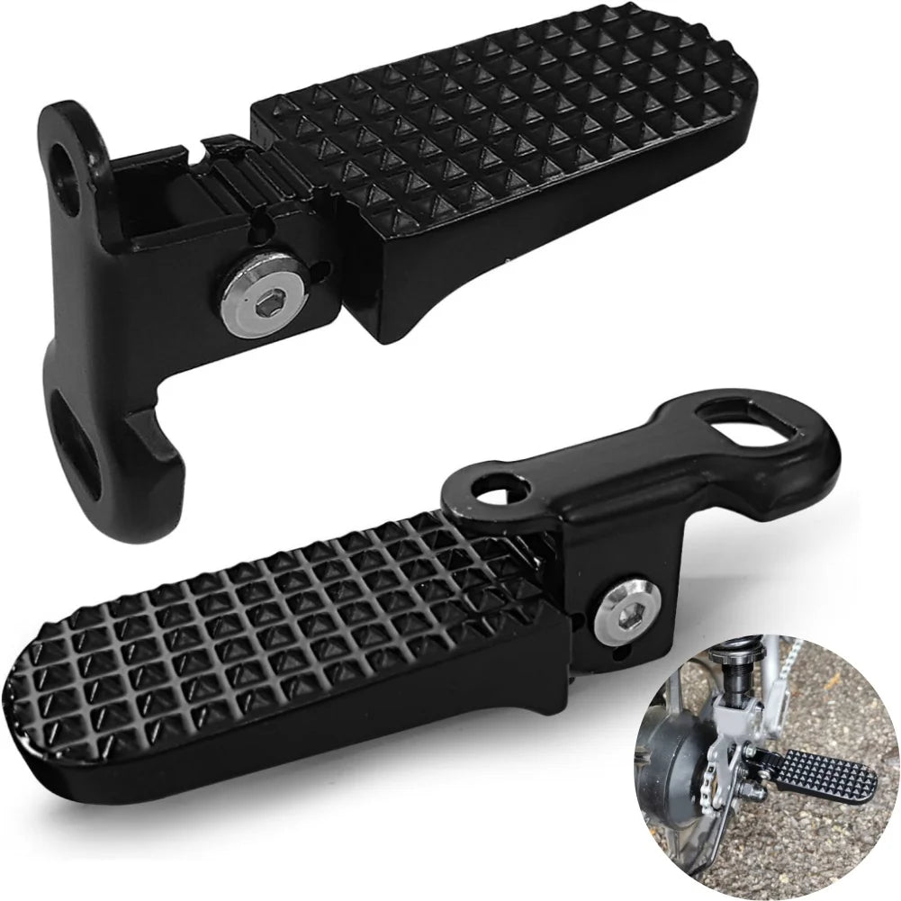 Bicycle Rear Pedal for Electric Bike Foldable Design Aluminum Alloy Material Anti Slip Pattern Wide Application