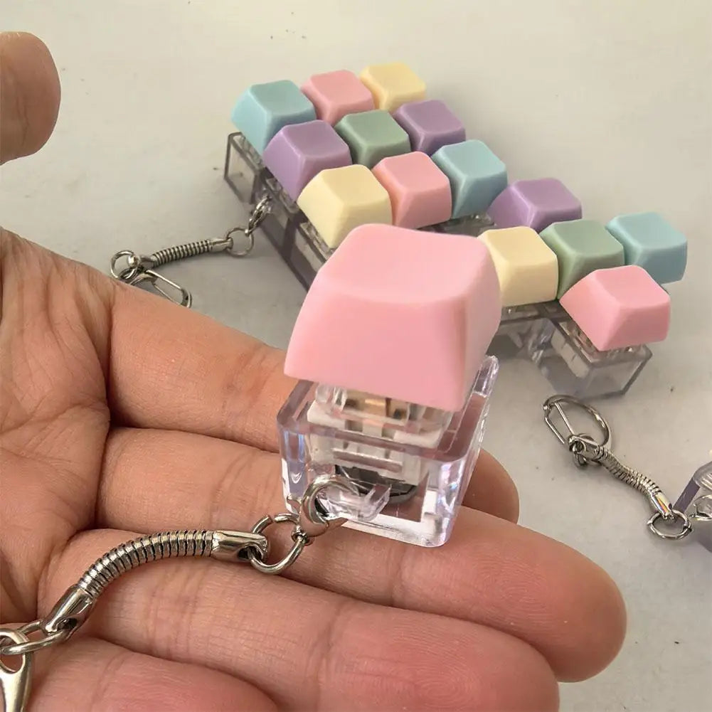 Fidget Decompression 1/4/9 Keyboard Key Toy Anti Stress Finger Keyboard Games For Adults Antistress Toys Boys Girls Keychain