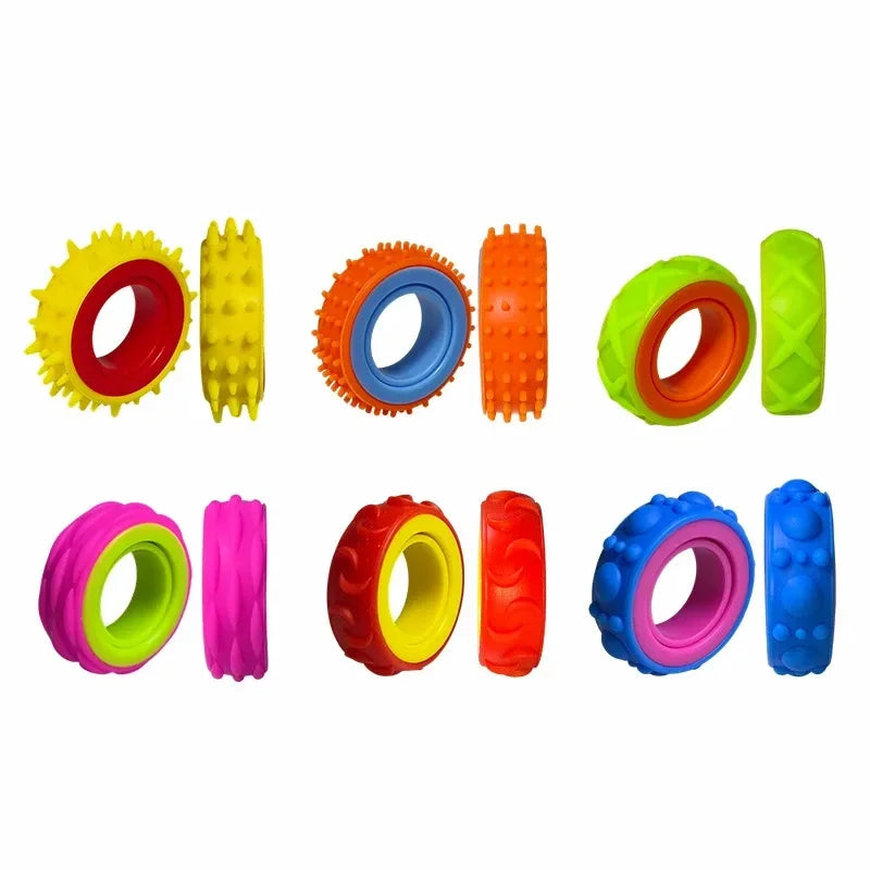 Rotating Fidget Ring Sensory Finger Spinner Anti-Anxiety Stress Relief Toys for Adults ADHD Autism Quiet Classroom Prizes Gifts
