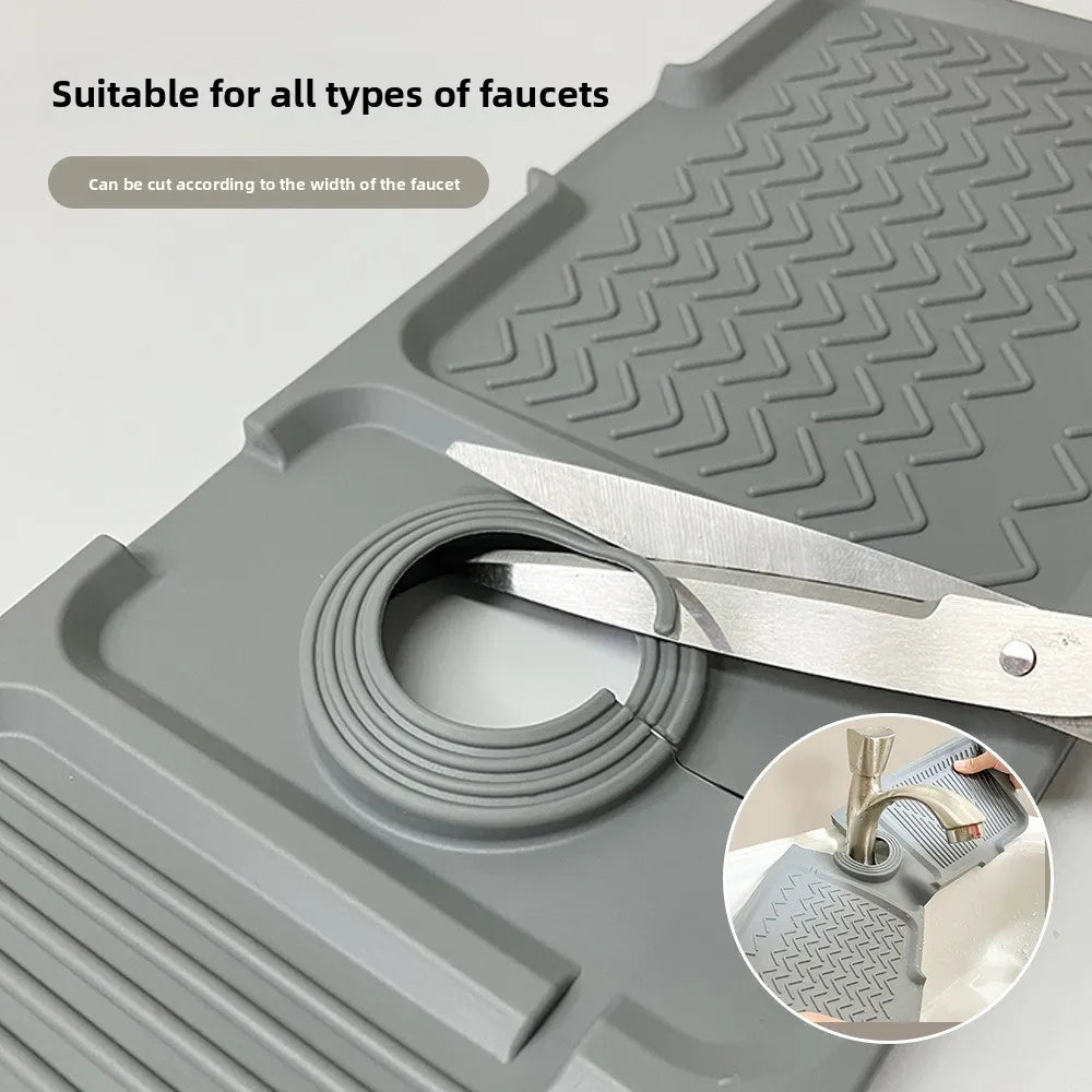 Kitchen Tools Silicone Faucet Drain Pad Slope Drain Pad Storage Pad Foldable Wash Table Waterproof Pad