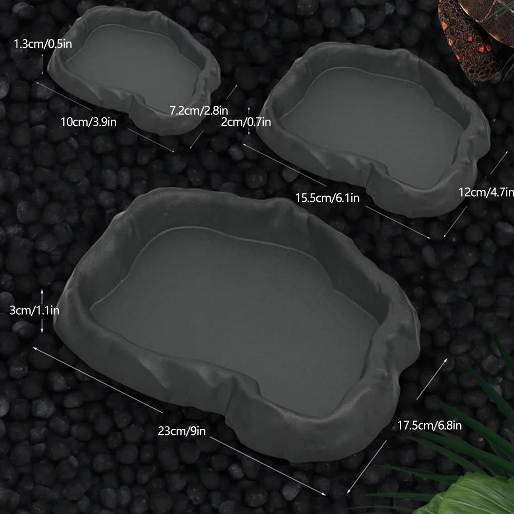 Crawler Pet Feeder Basin Reptiles Amphibians Drinking Feeder Turtle Tortoise Scorpion Lizard Crab Bowl Small Pet Supplies