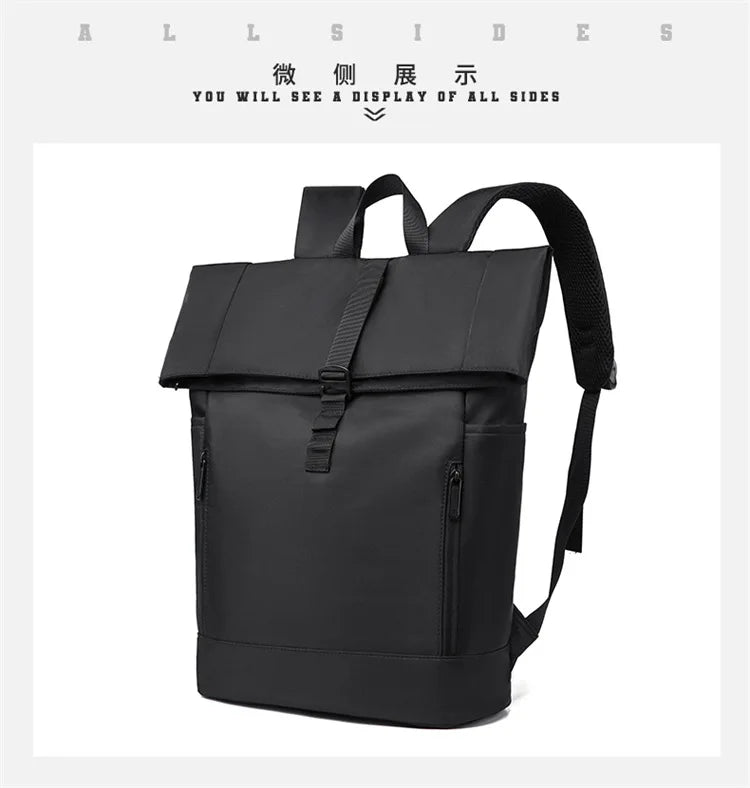 Europa und die Vereinigten Staaten: Neuer Roll-Top-Rucksack für Herren, Business- und Freizeitrucksack mit Rollverschluss.