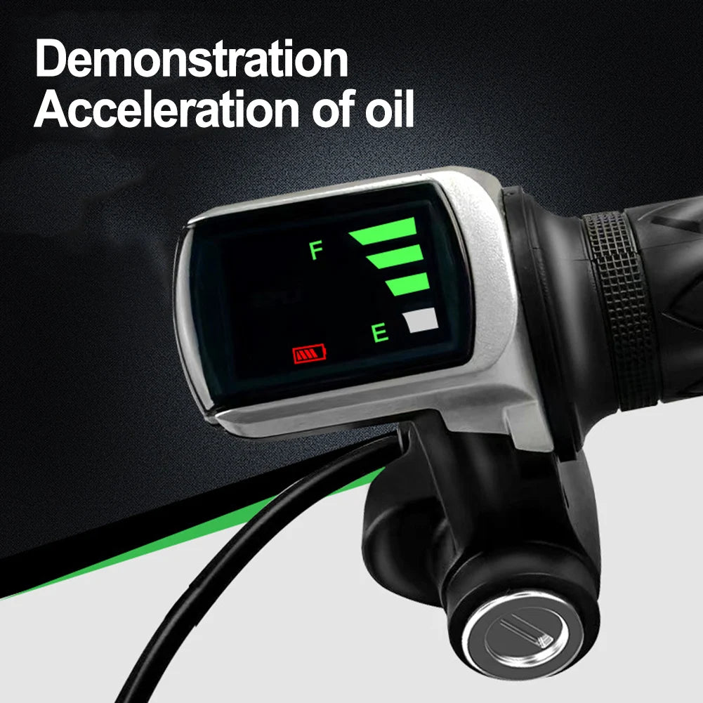 36/48V E-Bike Throttle Accelerator Electric Scooter Grip Handlebar With LED Display Electric Bicycle Accessories