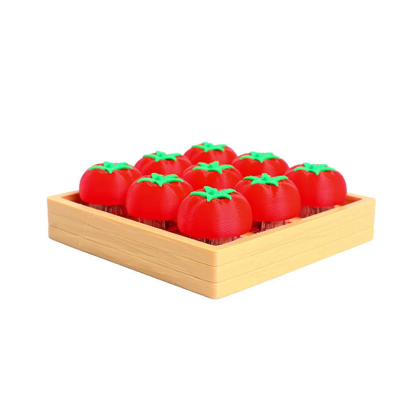 Novelty 9 Keys Fidget Clicker Simulated Tofu Press Buttons ASMR Stress Relief Fidget Toy Anti‑Stress Toy For Party Gift