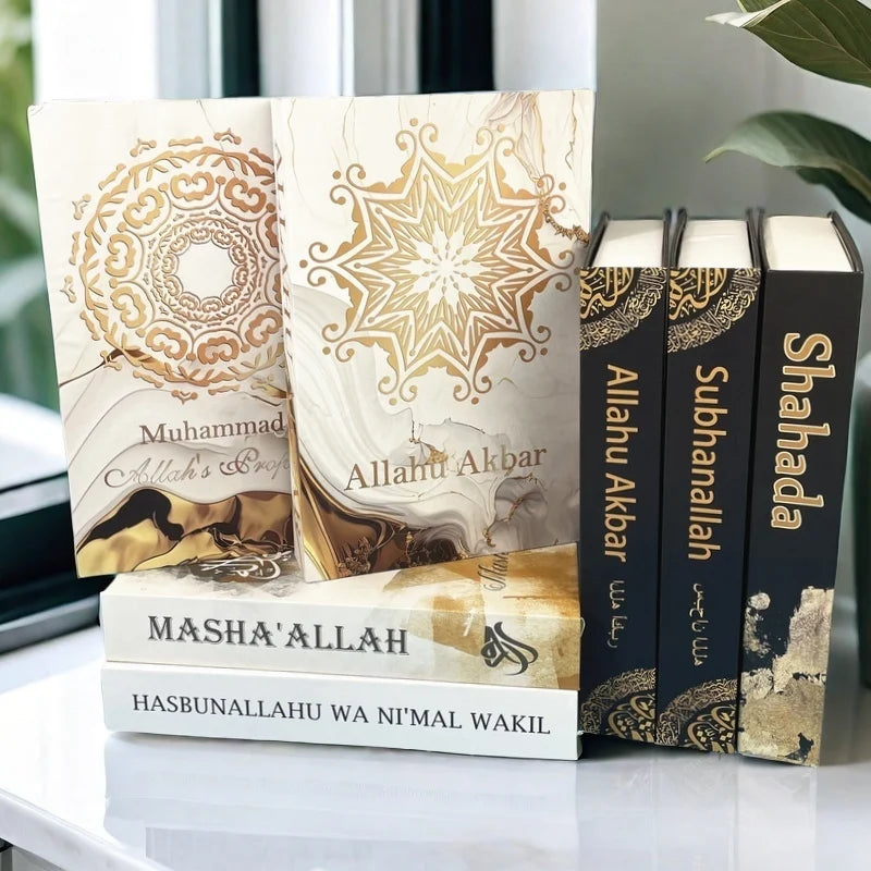 Islamic Mosque Kabaa Luxury Fake Book Home Decor Decorative Books Storage Box Simulation Book Coffee Table Interior Decoration