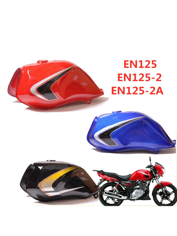 Motorrad-Kraftstofftank für Suzuki Haojue Qjmotor Dayun Haojin Qingqi Fekon für EN125-A-2-2A HJ125 QJ125 Rot/Blau/Schwarz Kraftstofftank