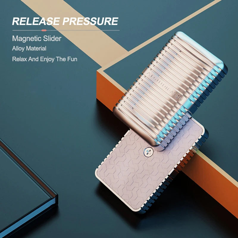 Fidget Toys Adults, Fidget Slider Magnetic Fidget Slider, Adult Fidgets for Anxiety and Stress, with a Unique Tuning Fork Effect