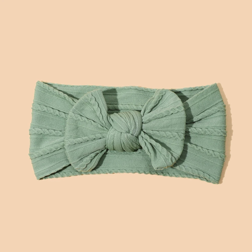 1Pcs Newborn Baby Headband For Girls Elastic Knit Children Turban Baby Bows Soft Nylon Kids Headwear Hair Accessories 32 Colors