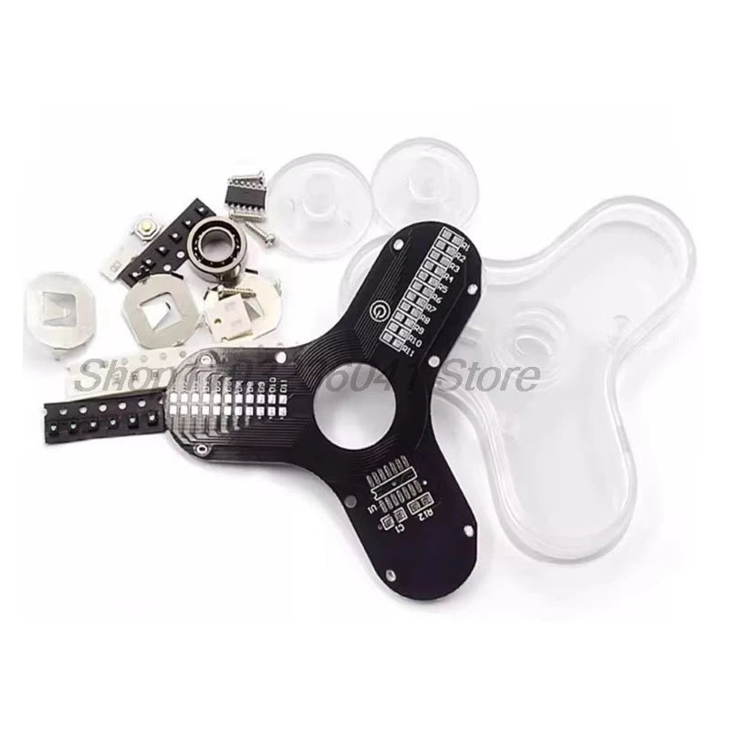 DIY Fidget Top Kit Fingertip Gyros with LED Light DIY Soldering Project Practice Solder Assembly DIY Electronic Kit