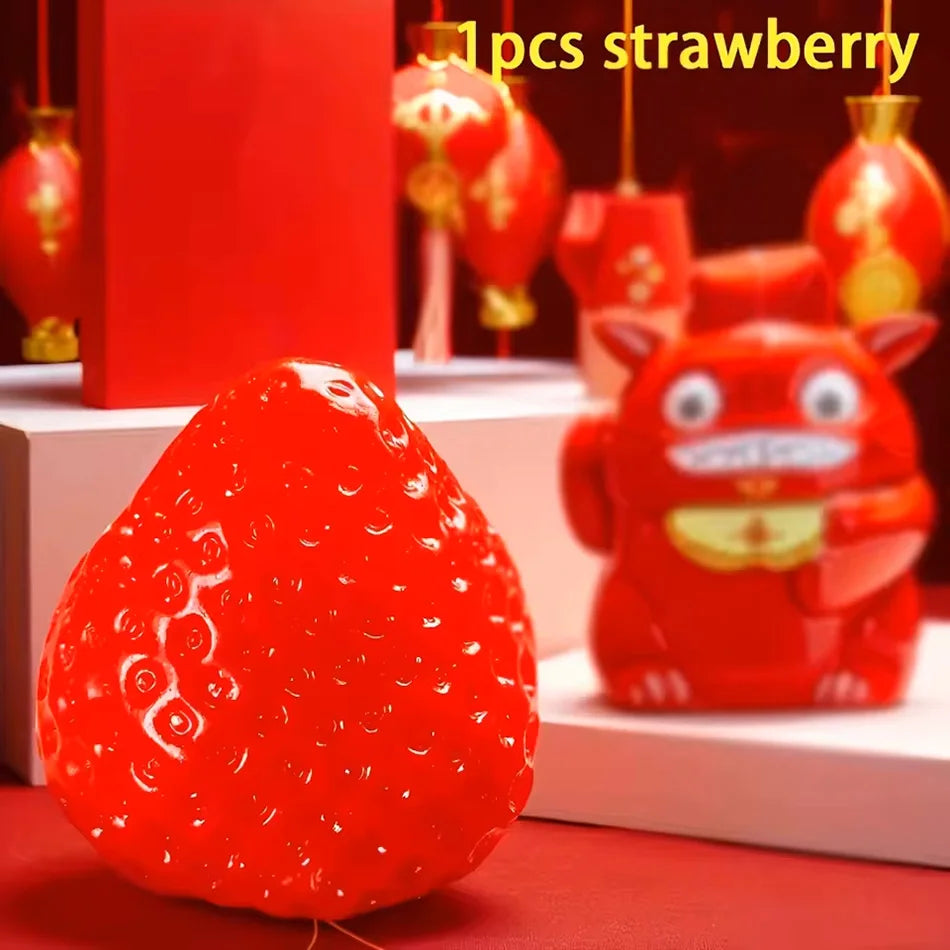 *Strawberry Taba Squishy Fidget Toy - Slow Rebound Stress Relief Toy for Kids, Adults, Office & Party Favors - Squeeze Gift