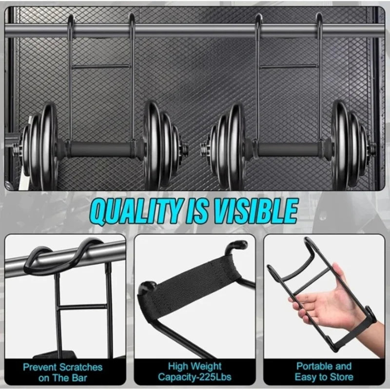 2-Pack Dumbbell Spotter Hooks, 250 lbs Load Capacity Heavy Duty Dumbbell Hooks for Dumbbell Bench Press, Chest & Shoulder Workou