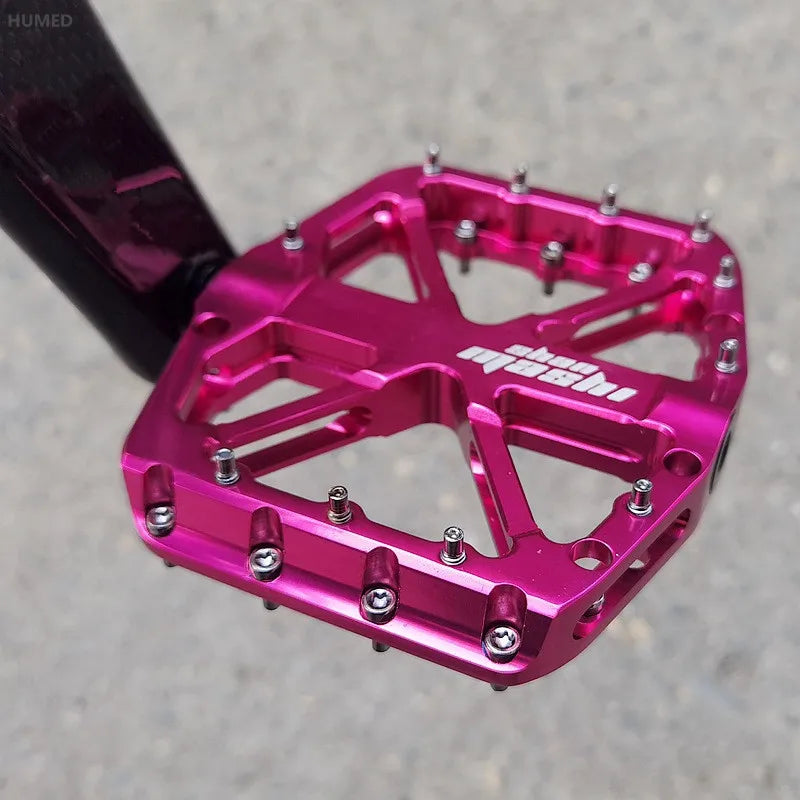2024 new wide polished bicycle pedals Road Bicycle 3 Bearings Pedal  Mountain Bike Cycling Anti-slip Pedal