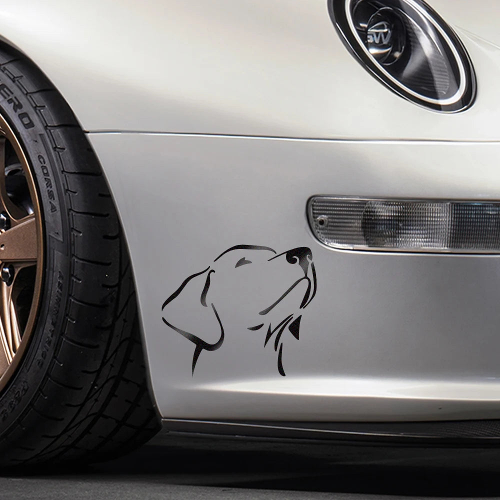 14x12cm Labrador Auto reflektierende Aufkleber Auto Vinyl Film niedlichen Hund Aufkleber für Fahrzeug fenster Motorrad Laptop Auto Zubehör