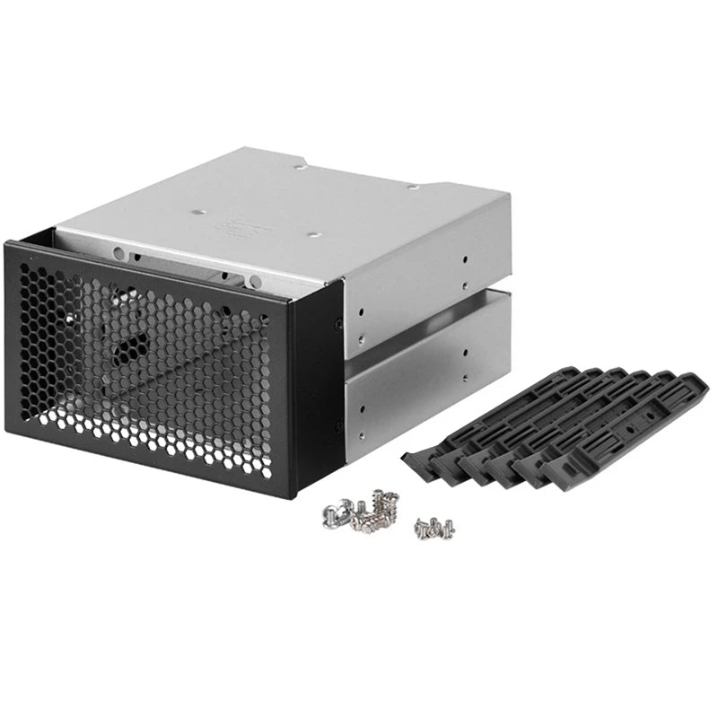 3,5 Zoll HDD Cage Rack Hard Driver Tray Festplattenkäfig unterstützt 3 HDD-Festplatten