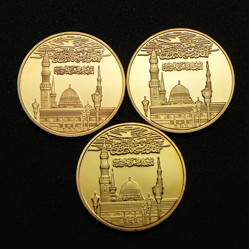 Islam Coin Collection Muslim Blessing Coins Collectibles Mosque Ramadan Decoration Home