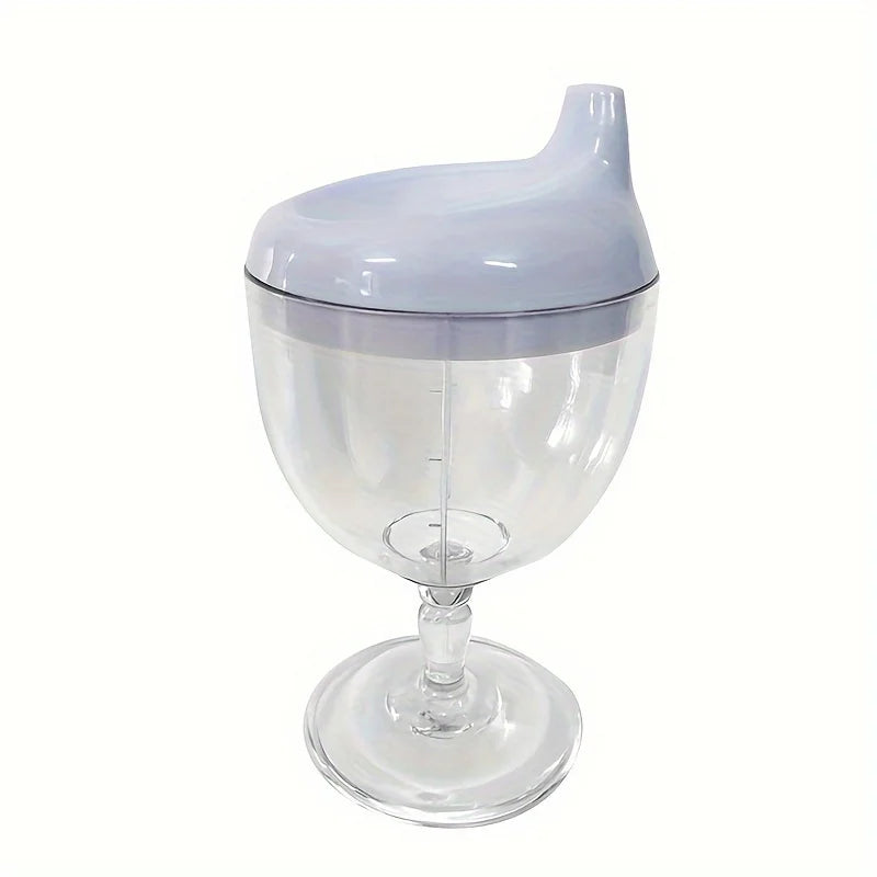 1pc Fun Party Cup for Kids,Cheerful Baby Wine Sippy Cup,Juice Milk Water Training Cup,Plastic Goblet Chalices for Birthday Party