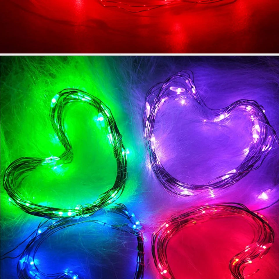 10/PCS 5M/3M LED Lantern Christmas Fairy Tale Lamp Lantern Cake Gift Box Creative Star String Light Battery Copper Wire Light