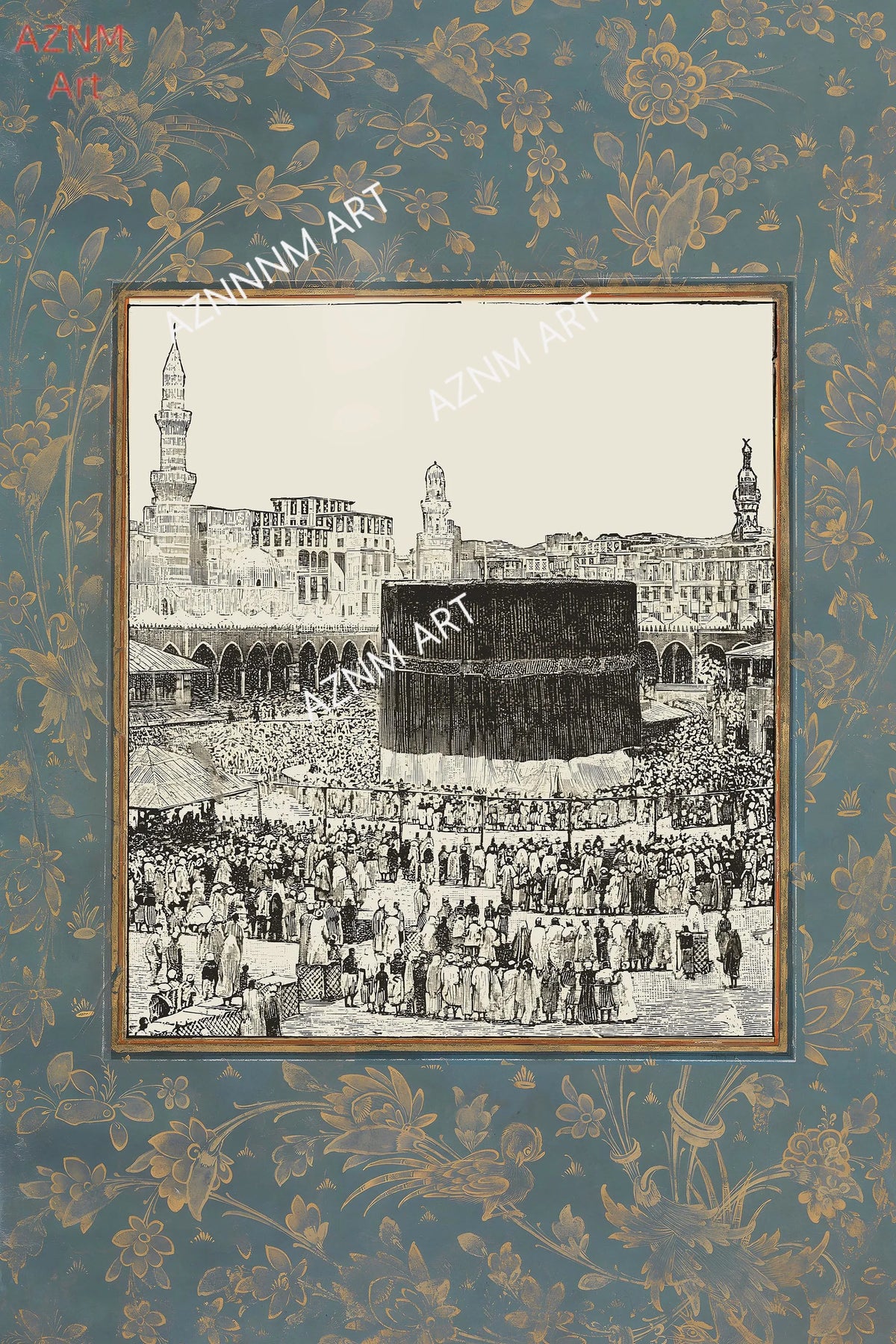 Masjid An-Nabawi Masjid Al Haram Masjid Al Aqsa Poster Canvas Painting Print Islamic Wall Art Muslim for Living Room Home Decor