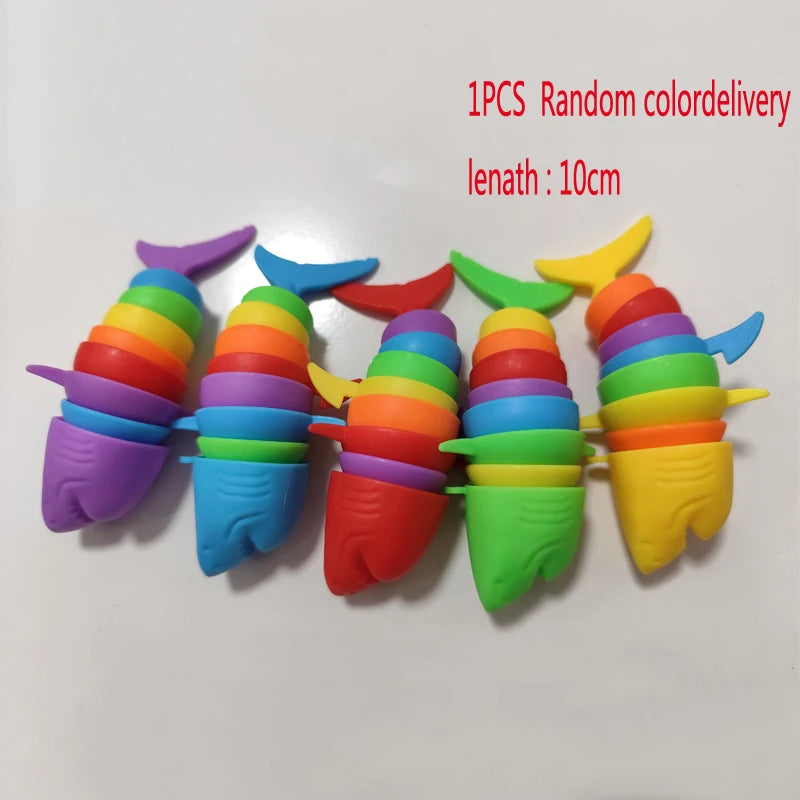 2025 New Fidget Slug Toy for children  3D Colorful Sensory Slug Relieves Fun Decompression Toy Creative Twist Fox/Ant/Fidget Toy