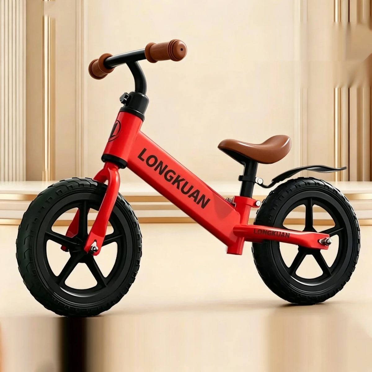 12 Inches Balance Bike High Carbon Steel Frame Adjustable Handlebar Adjustable Seat Two Wheeled Gliding Push Bike Outdoor Riding