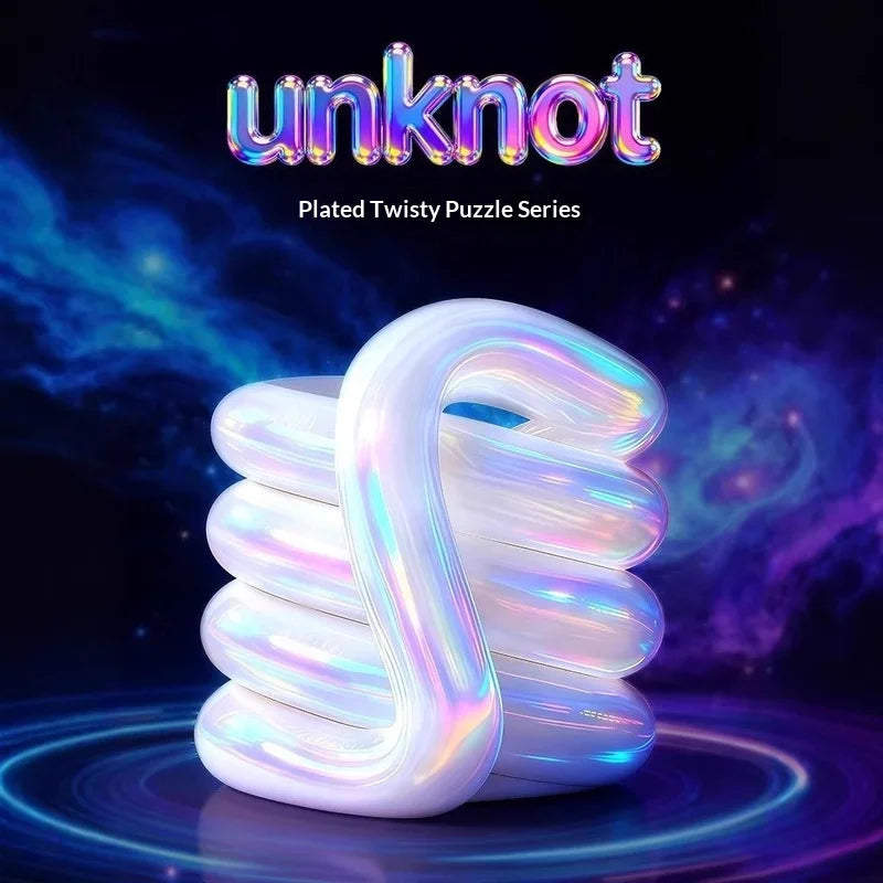 Unknot Electroplated Tangle Fidget Toy Temperature Sensitive Color Changing Luminous Stress Relief Focus Aid For Adults Office